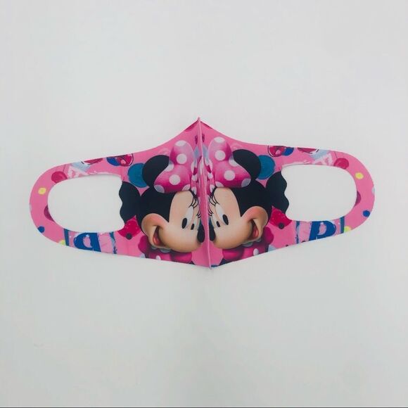 Brand New Kids Minnie Mouse Pink Reusable Face Mask Material Ice Silk - Picture 2 of 4
